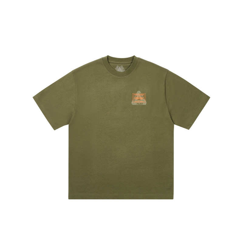 PALACE PORTER LOGO T-SHIRT OLIVE - 1