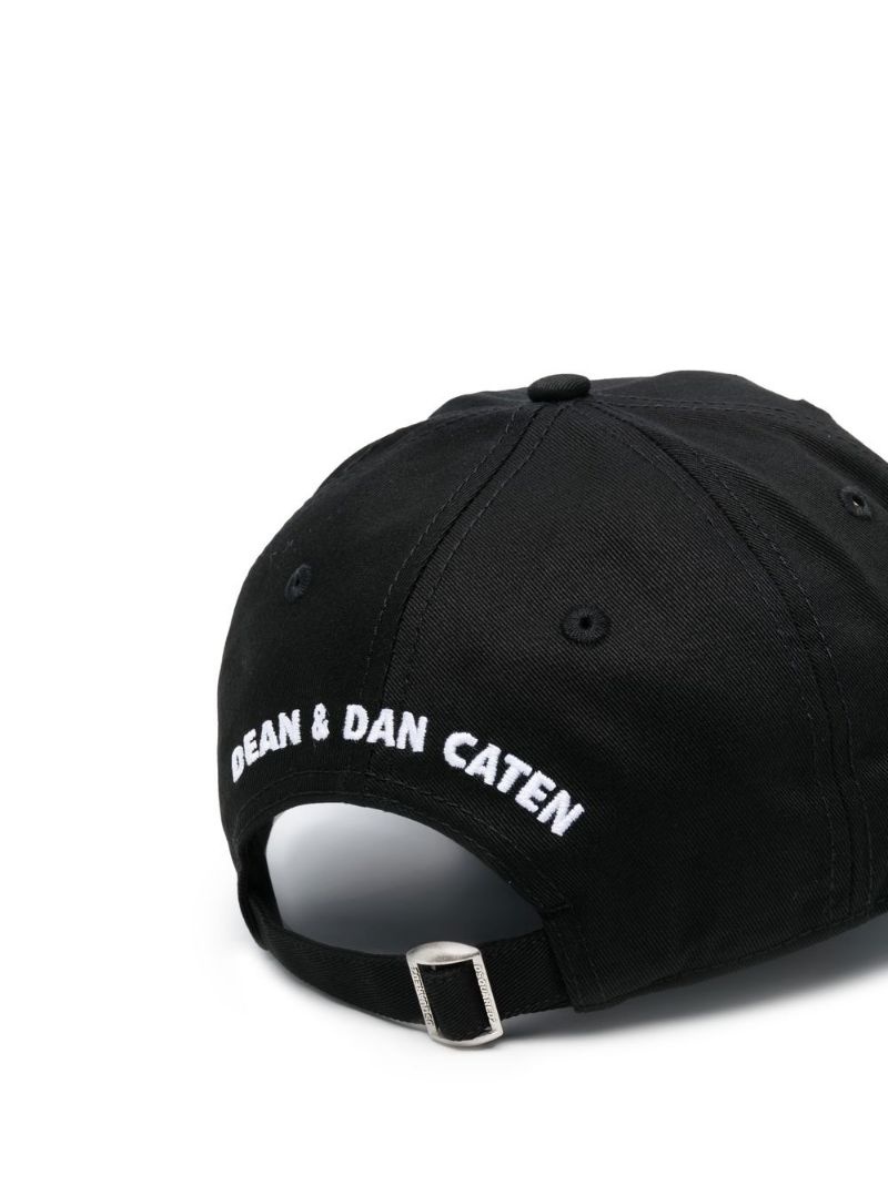 logo-embroidered cotton cap - 2