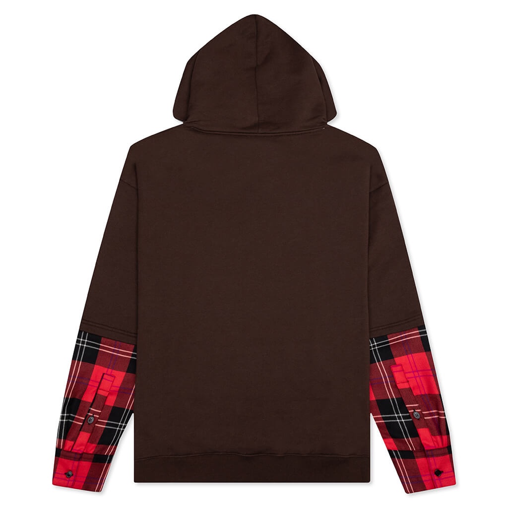 LAYERED HOODED SWEATSHIRT - CACAO - 2