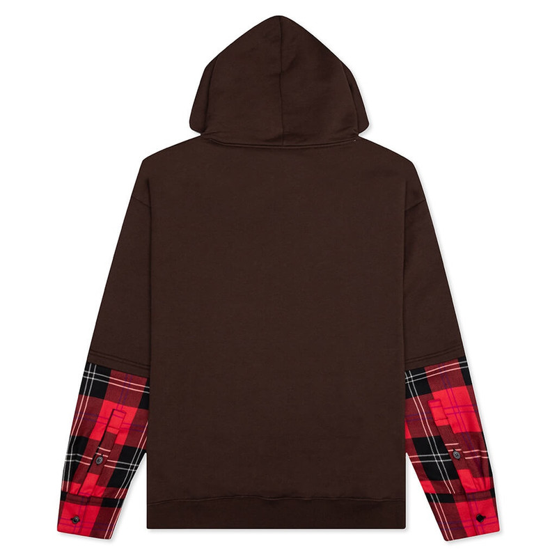 Marni LAYERED HOODED SWEATSHIRT - CACAO outlook