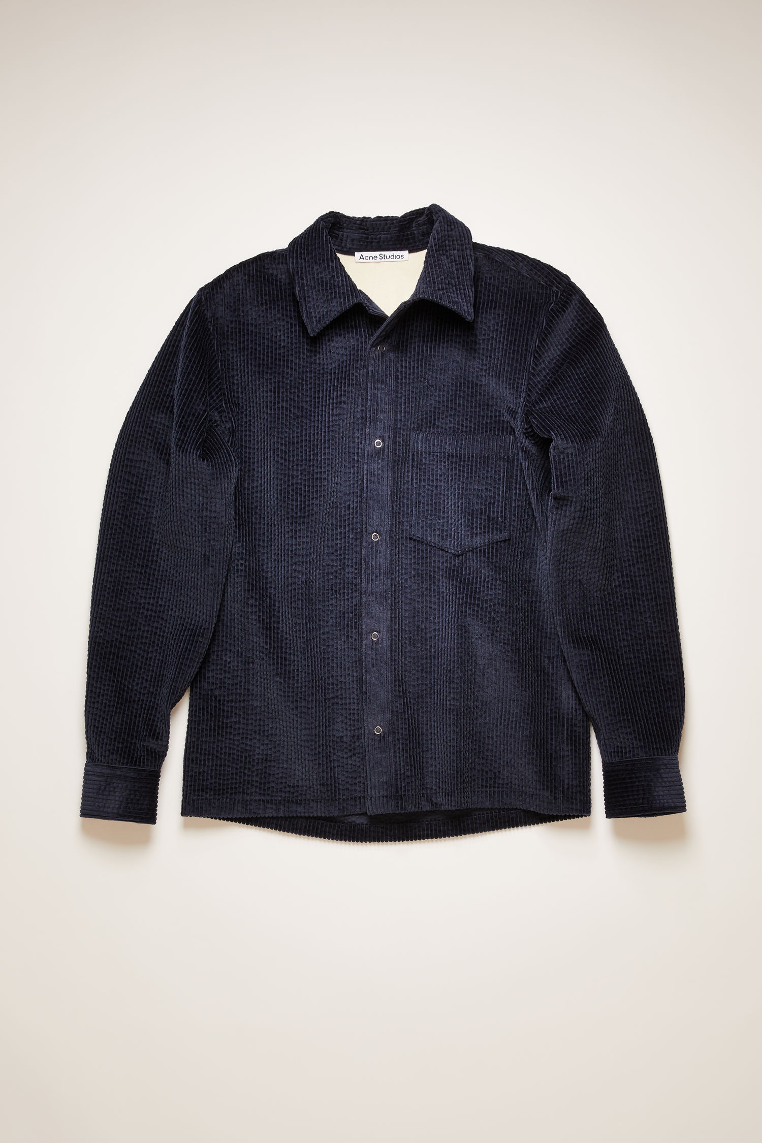 Corduroy shirt navy - 1