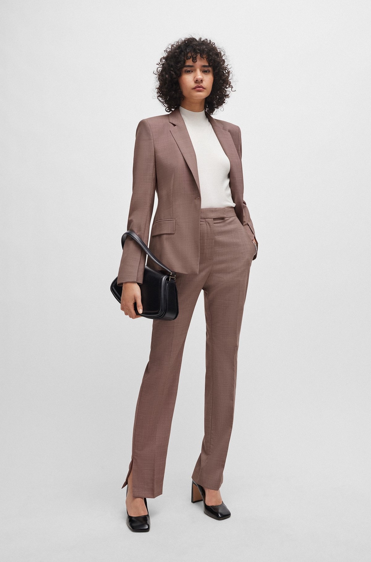 SLIM-FIT JACKET IN ITALIAN VIRGIN-WOOL SHARKSKIN - 3
