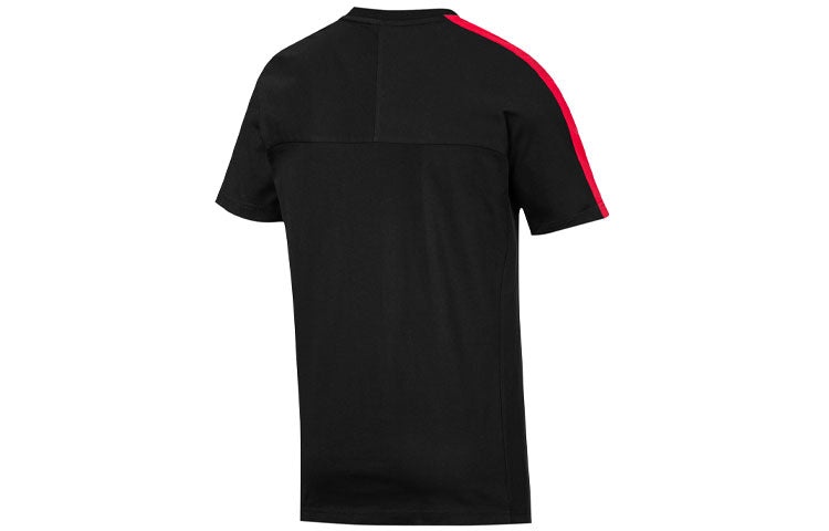 PUMA Ferrari Series Athleisure Casual Sports Splicing Round Neck Short Sleeve Black 595427-02 - 2