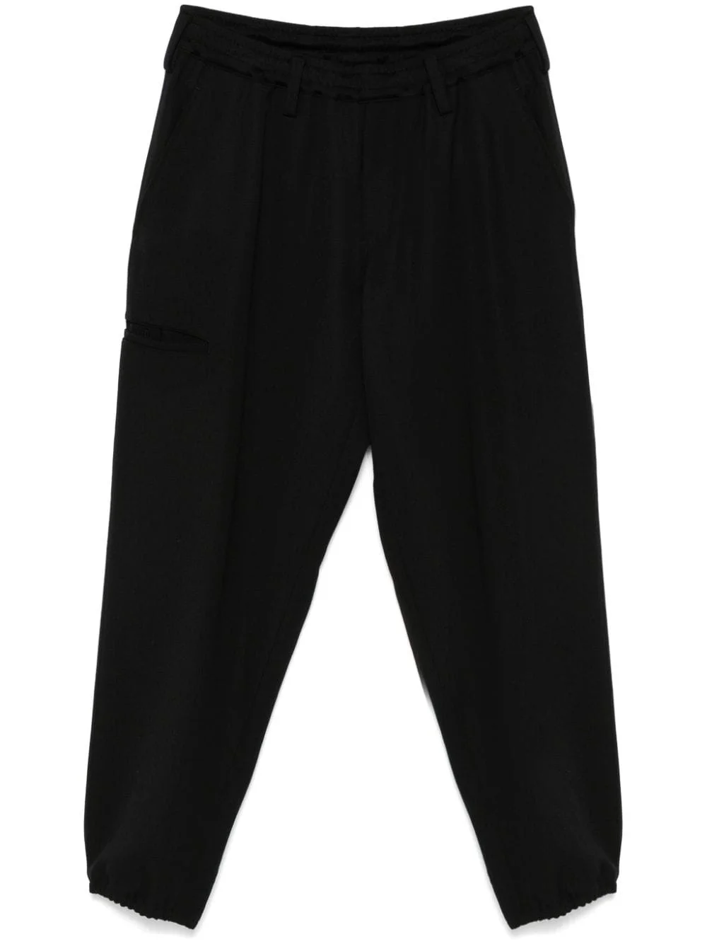 elasticated wool trousers - 1