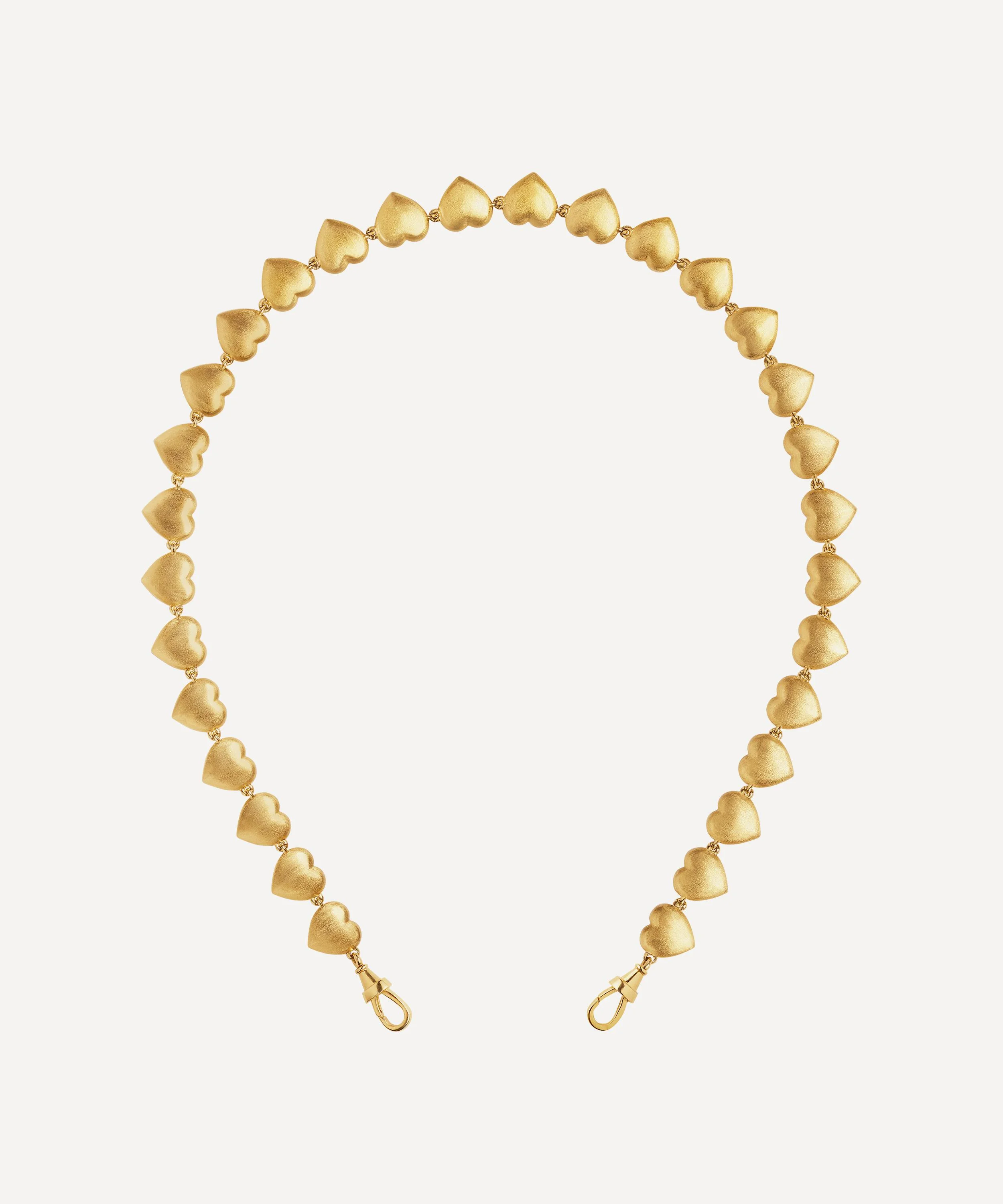 18ct Gold Heart Chain Necklace - 1