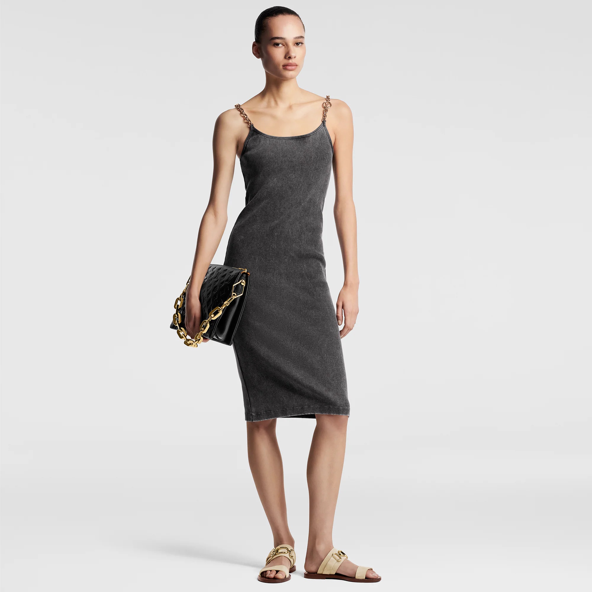 Chain Strap Tank Dress - 4