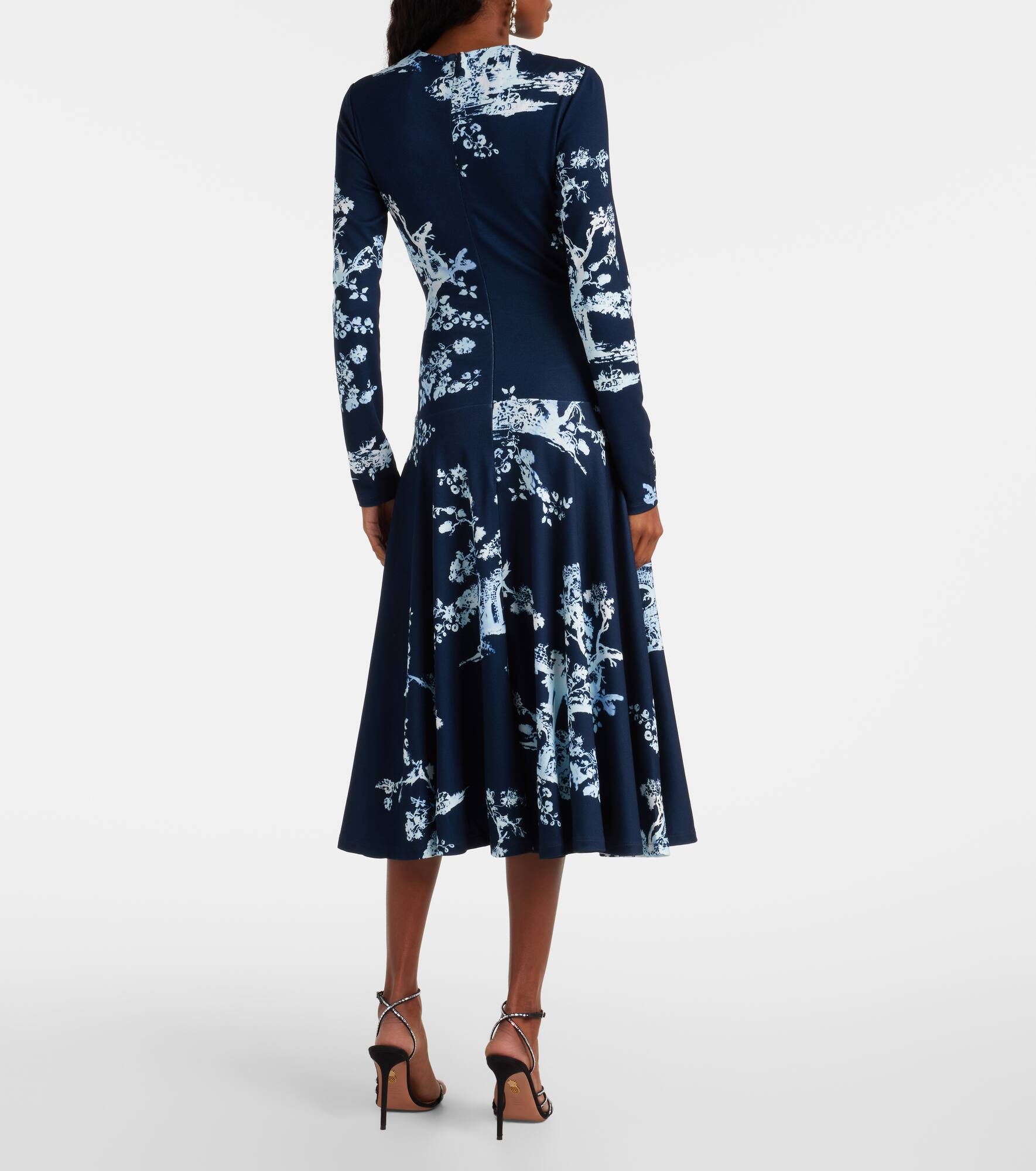 Floral gathered midi dress - 3