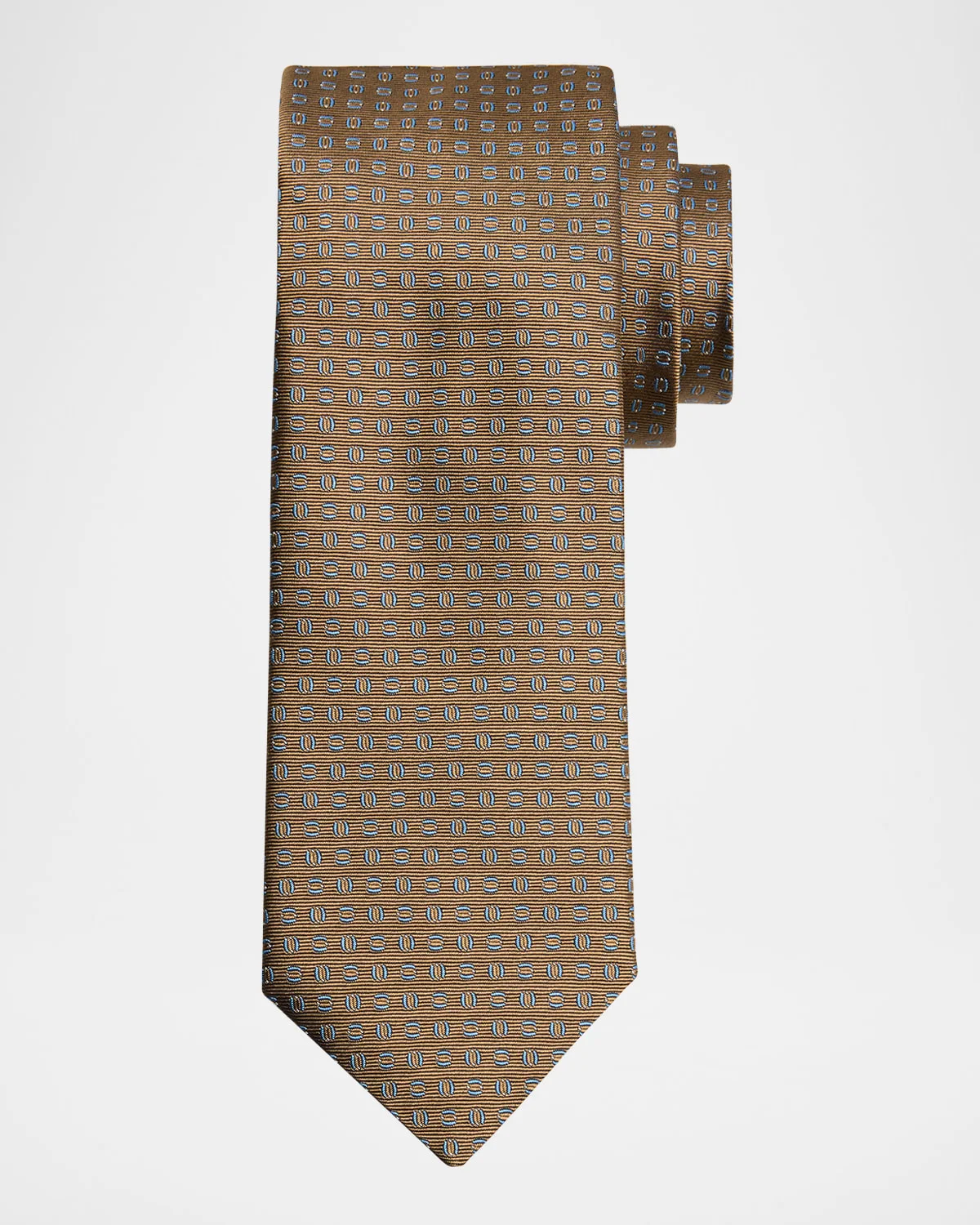 Men's Oval Patterned Tie - 1
