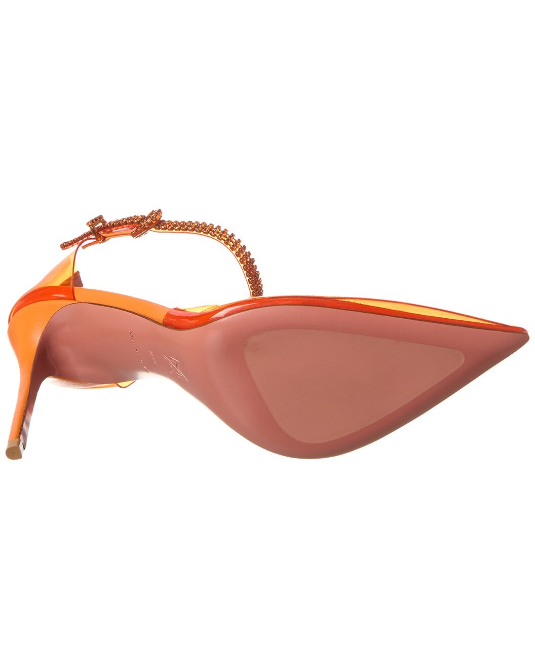 AMINA MUADDI Ursina Glass 105 Vinyl & Leather Pump - 4