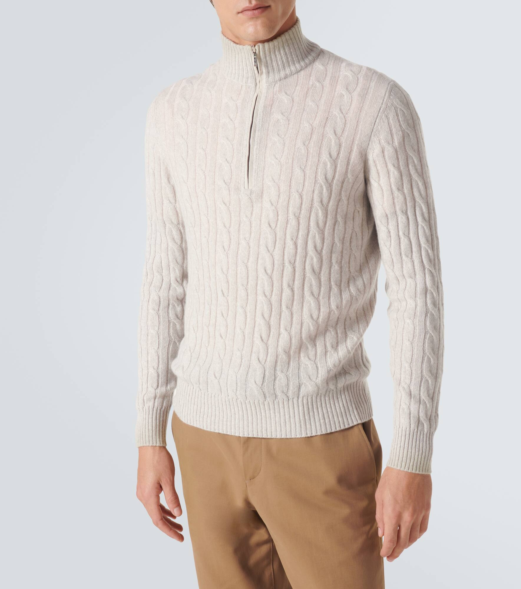 Mezzocollo Treccia cashmere sweater - 3