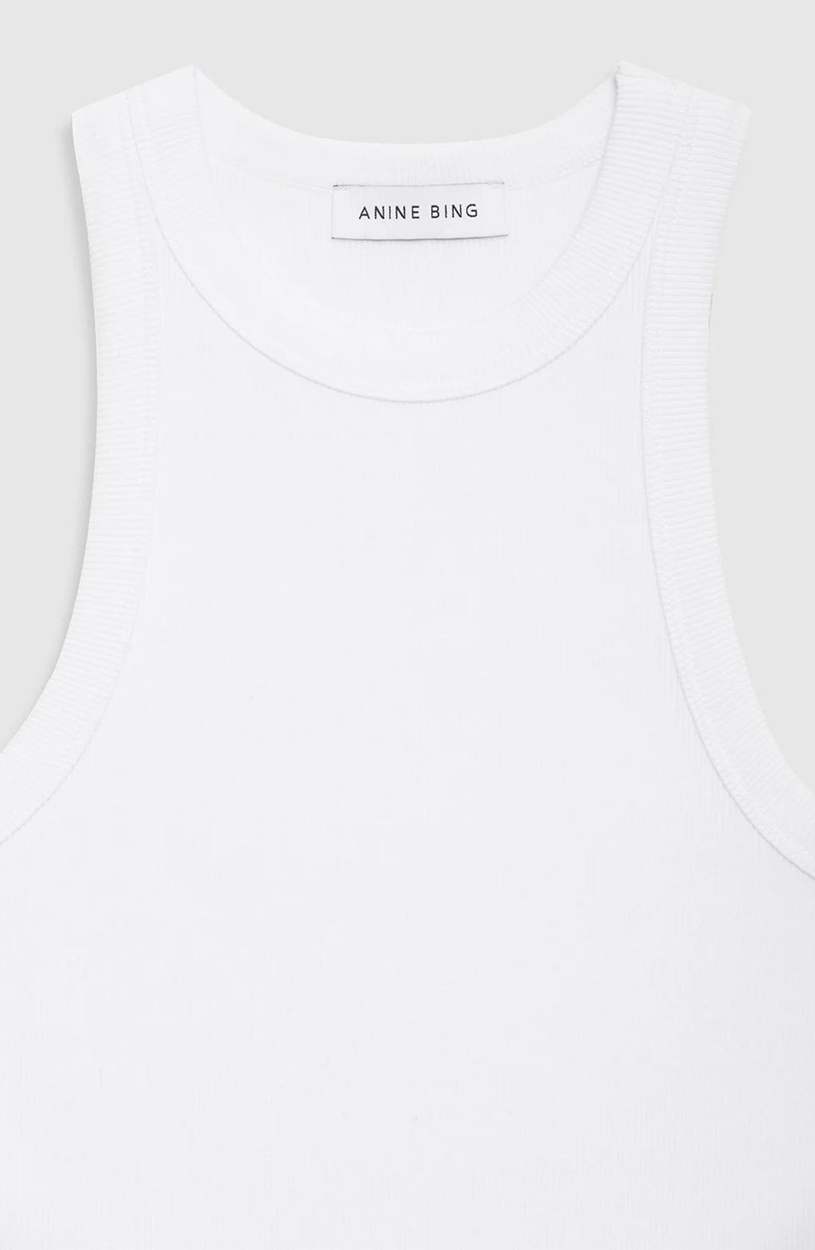 ANINE BING Eva Tank Top in White at Nordstrom - 4