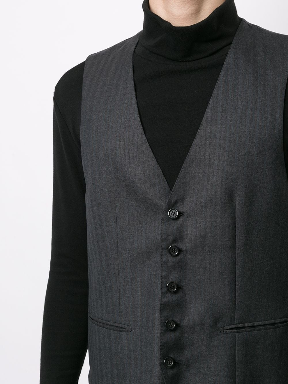 pinstripe suit vest - 5