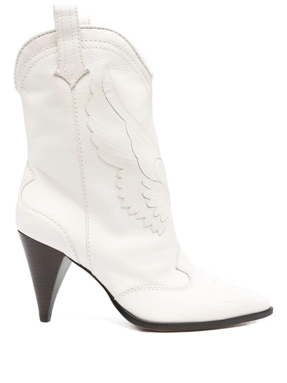 80mm wing-patch leather boots - 1