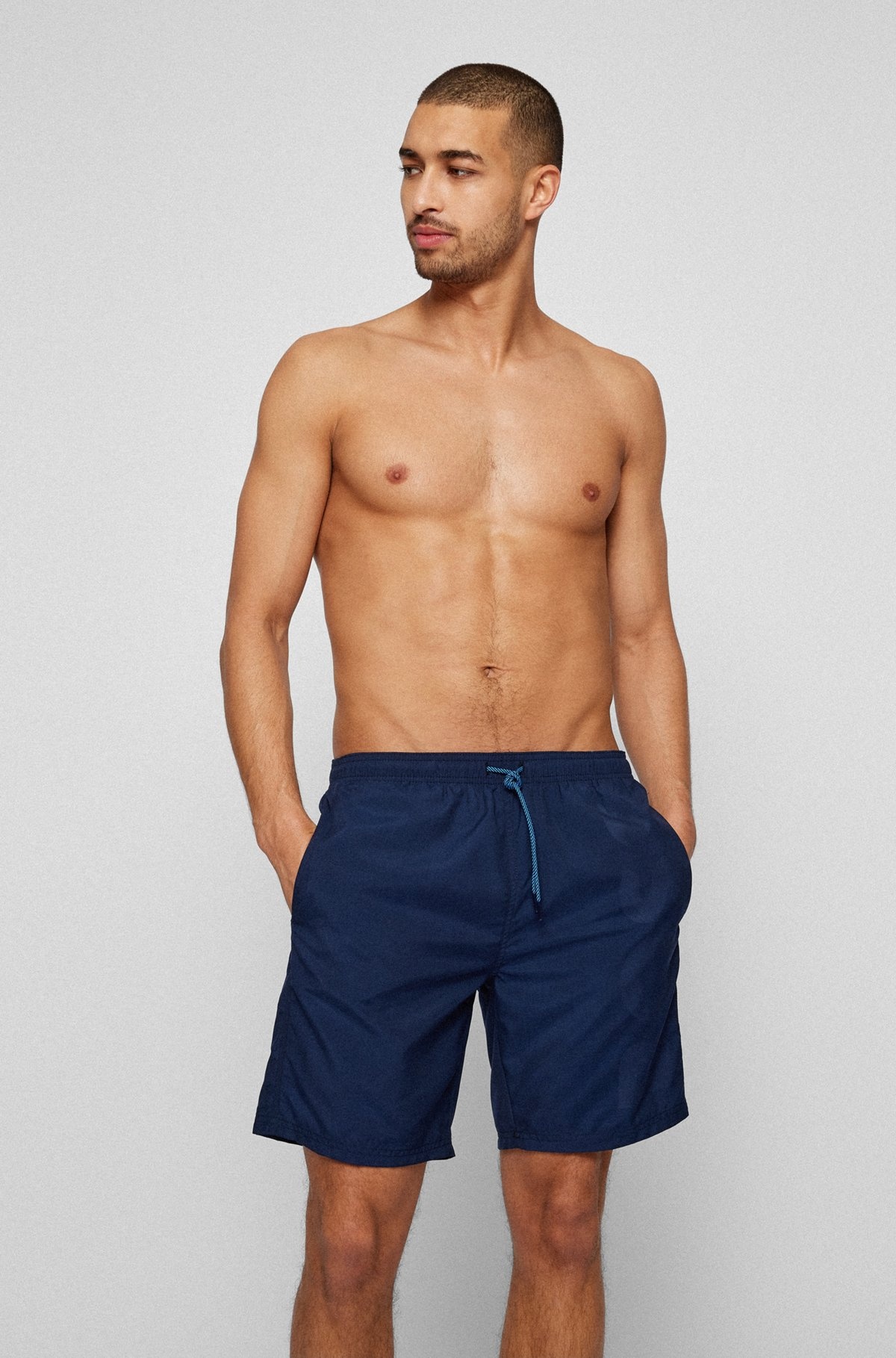 LOGO-EMBOSSED SWIM SHORTS - 2