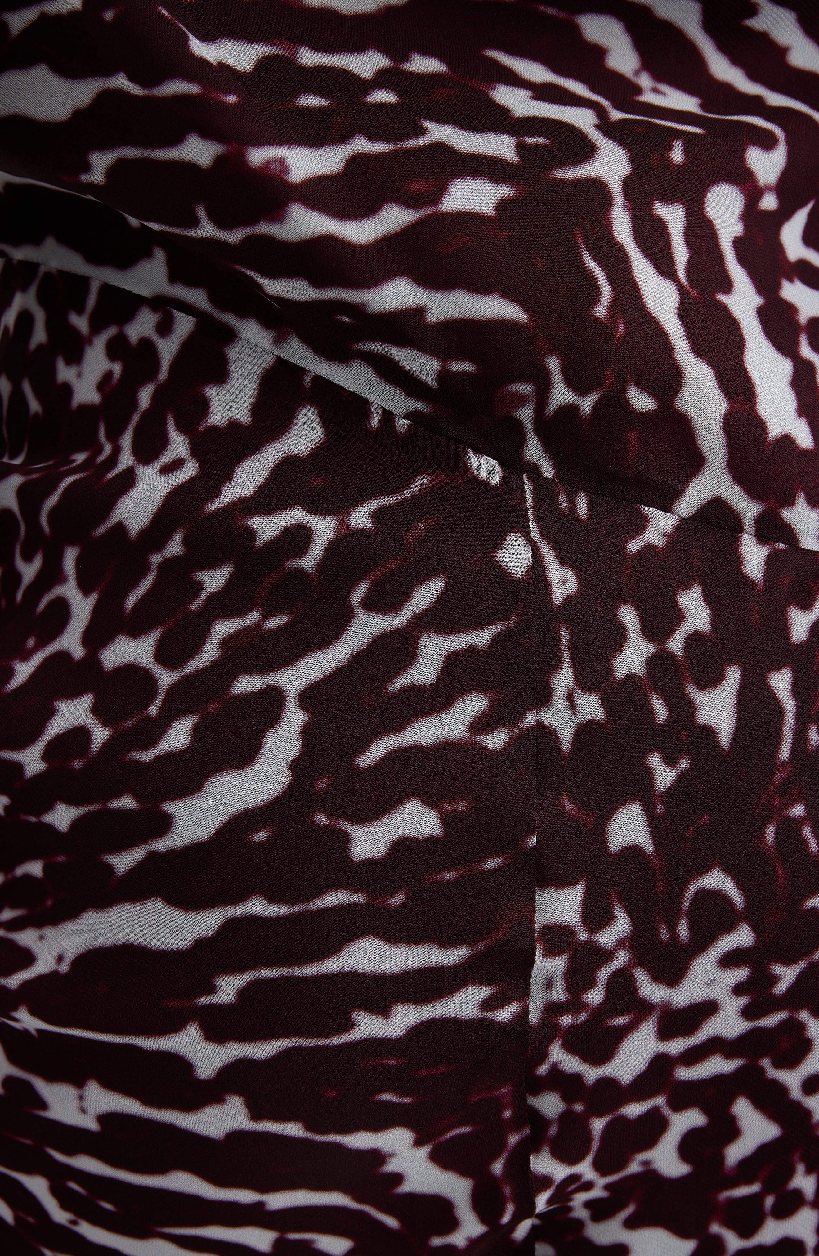 Dries Van Noten Deyon Mixed Print Midi Dress in Burgundy at Nordstrom - 6