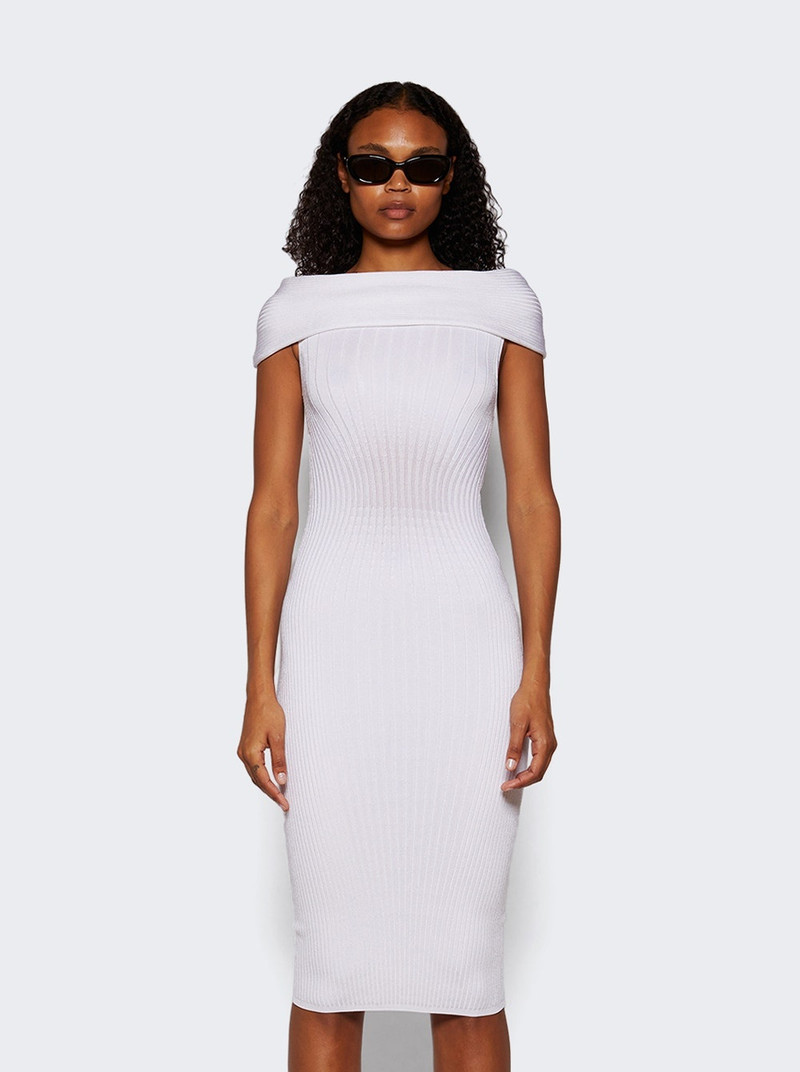 Off-shoulder Sculpting Dress Off-white 3