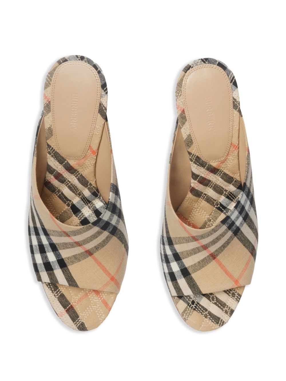90mm Check Mews mules - 4