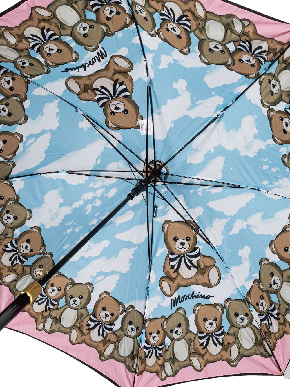 logo curved-handle umbrella - 3