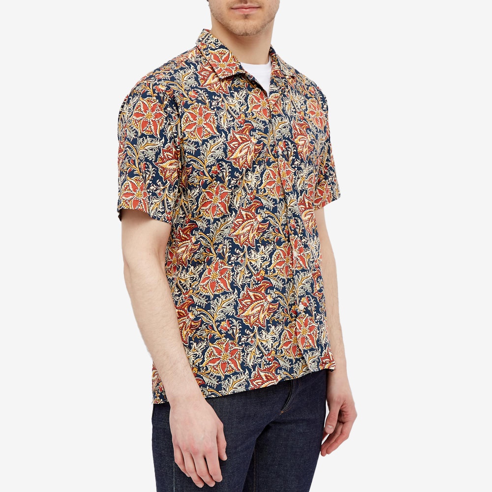 Gitman Vintage Floral Block Print Camp Collar Shirt - 4