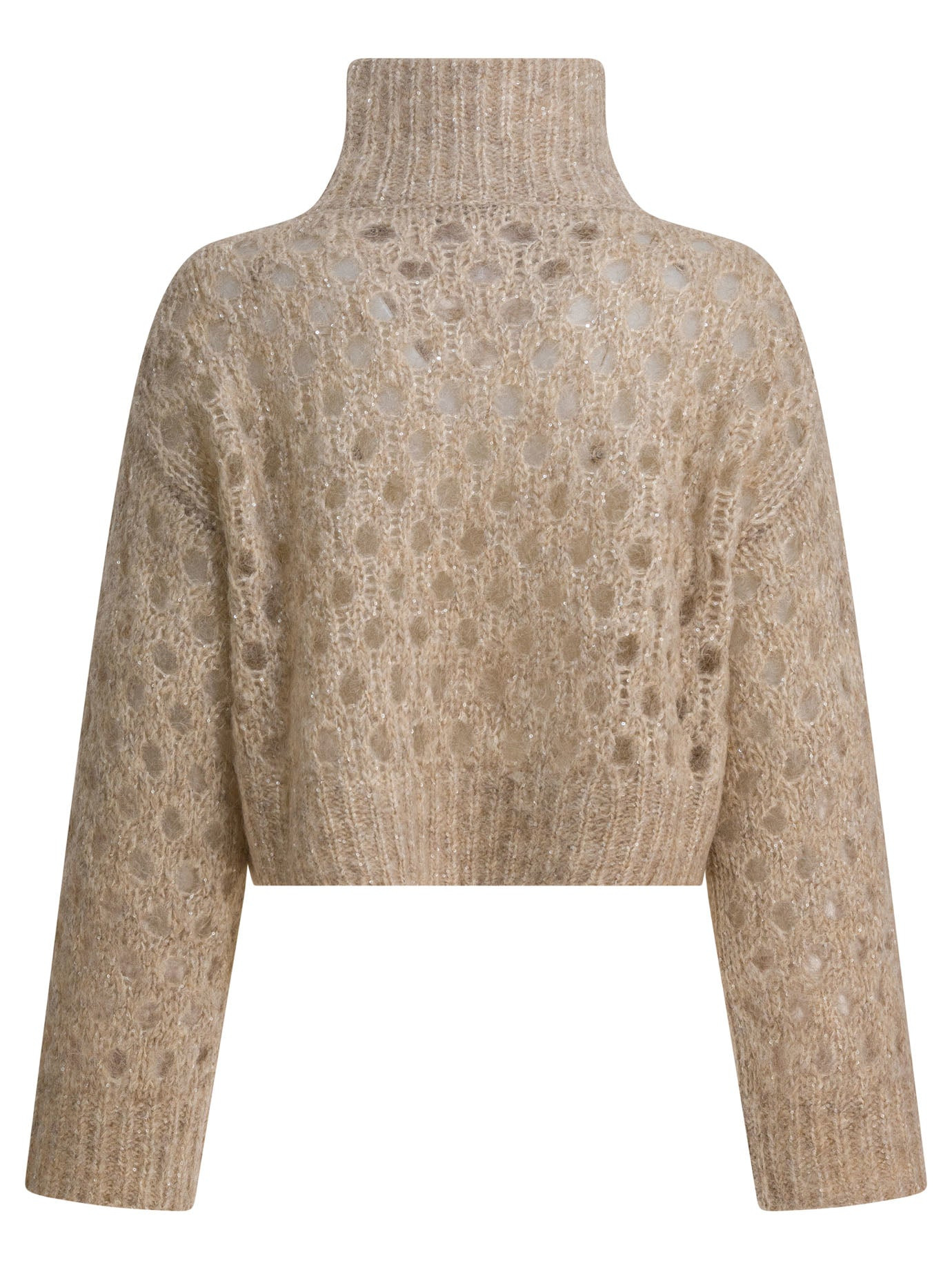 Brunello Cucinelli "dazzling Net" Turtleneck Sweater - 2