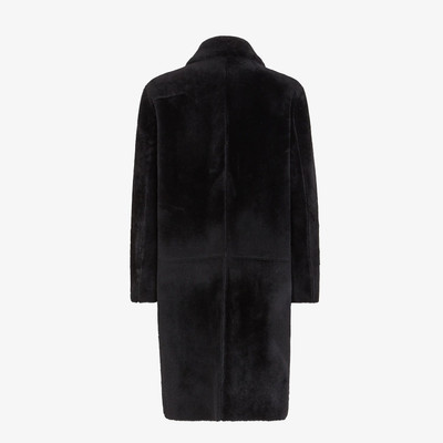 FENDI Black shearling coat outlook