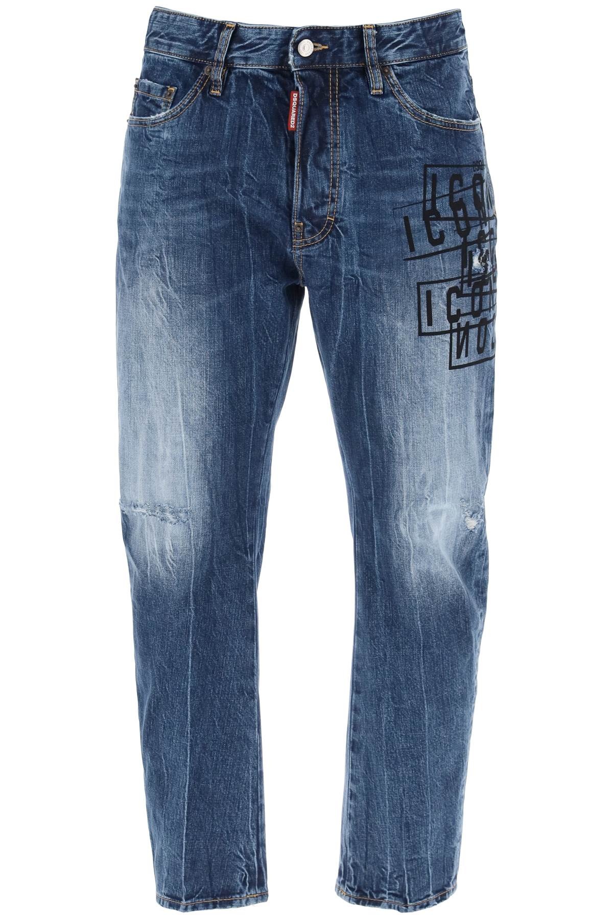 "DARK WASH ICON STAMPS BRO JEANS IN - 1