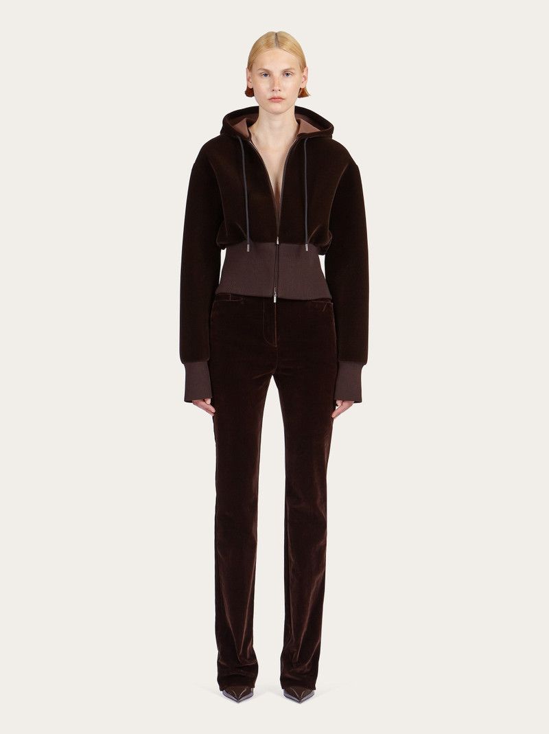 Flock velvet trouser 5