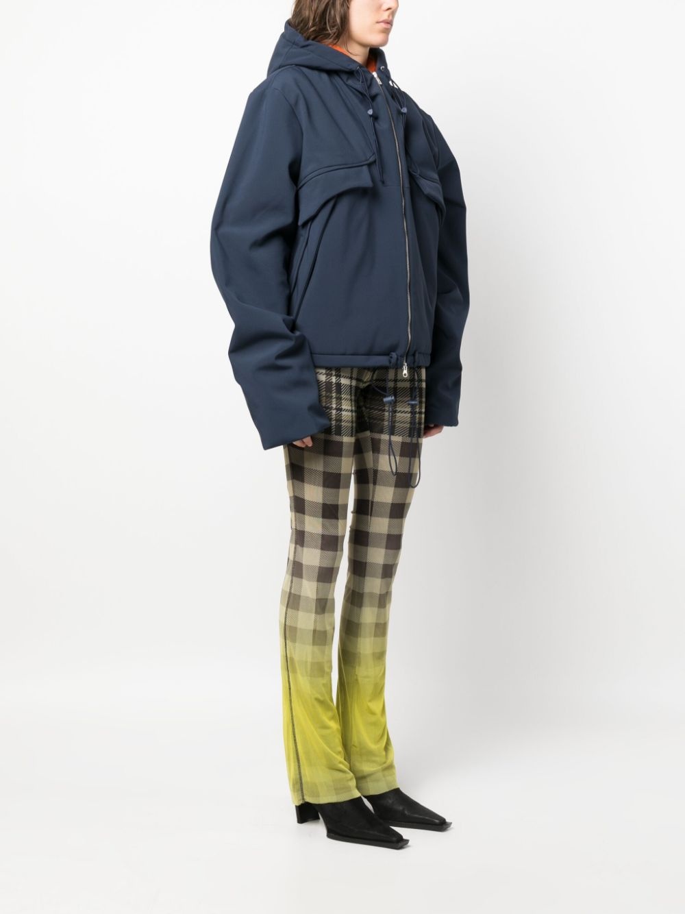 faux-fur lining hooded jacket - 3