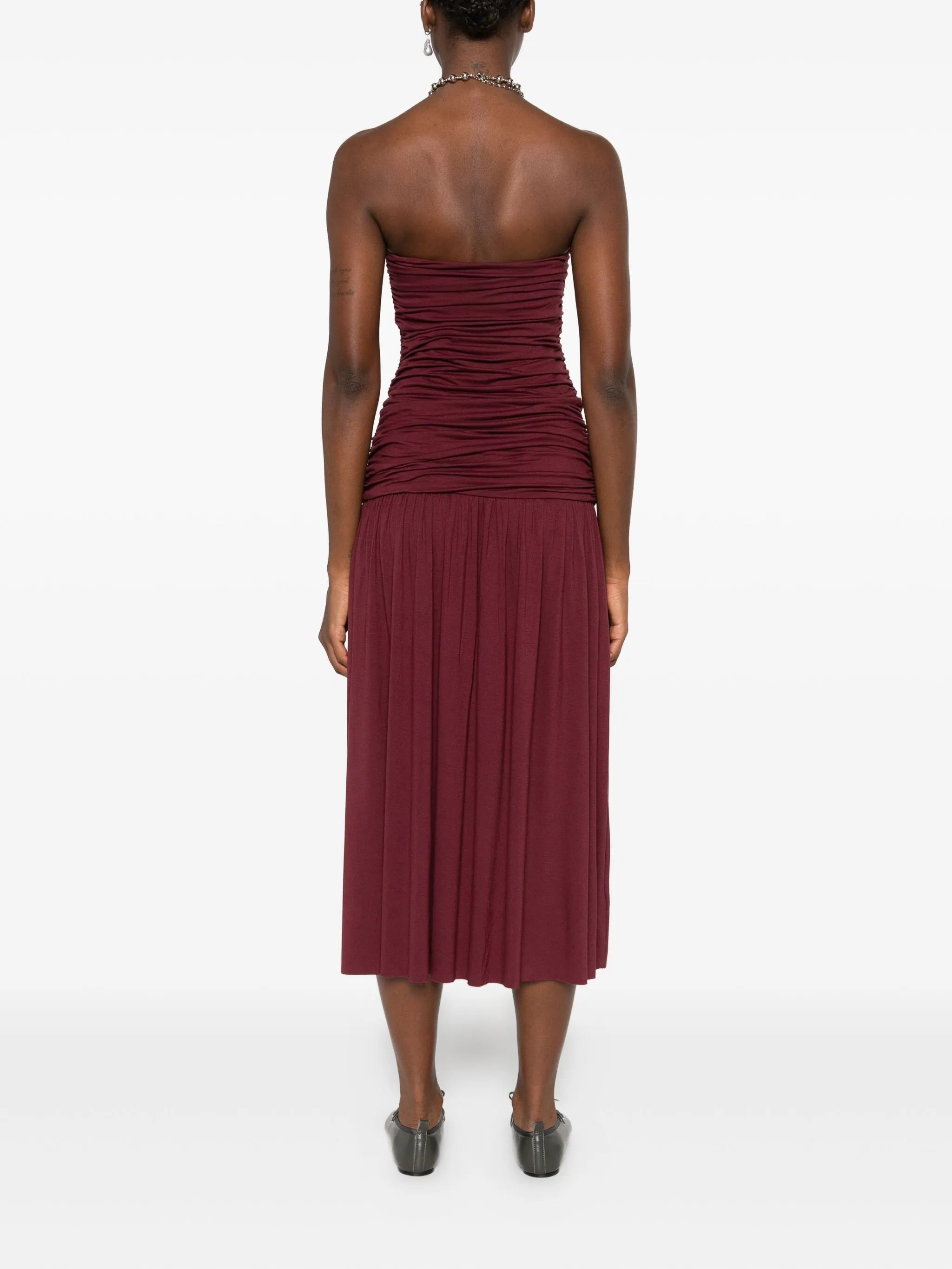 Gimaguas Fortuna Strapless Gathered Midi Dress - 3