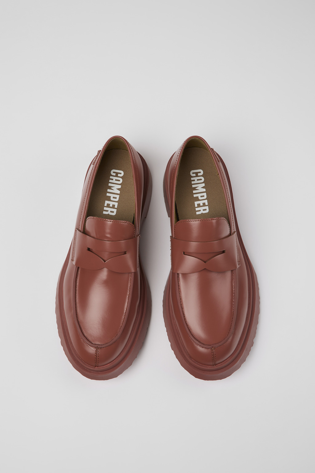 Red Leather Moccasin for Men - 4