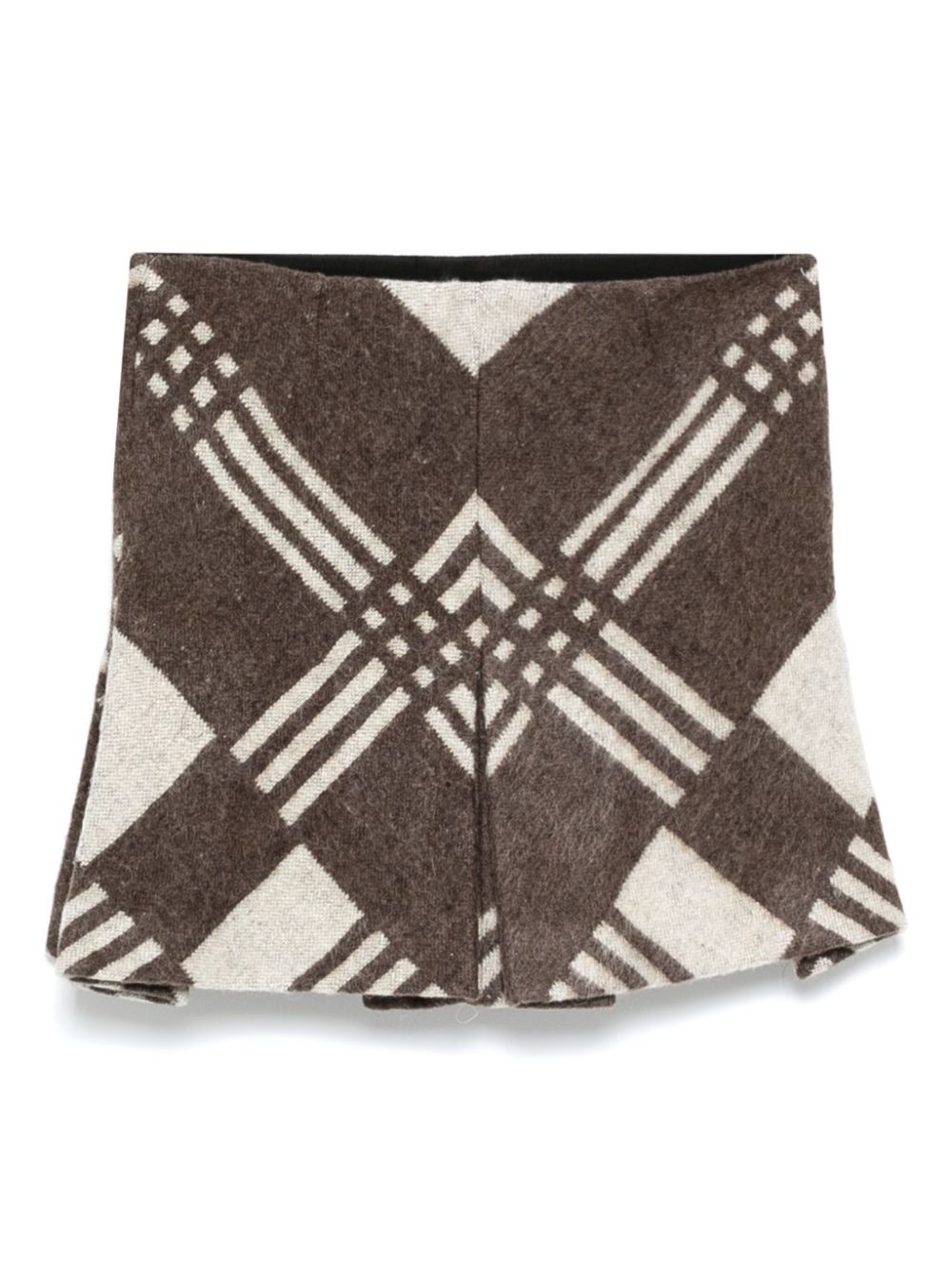 reconstituted military blanket pleated skirt - 2