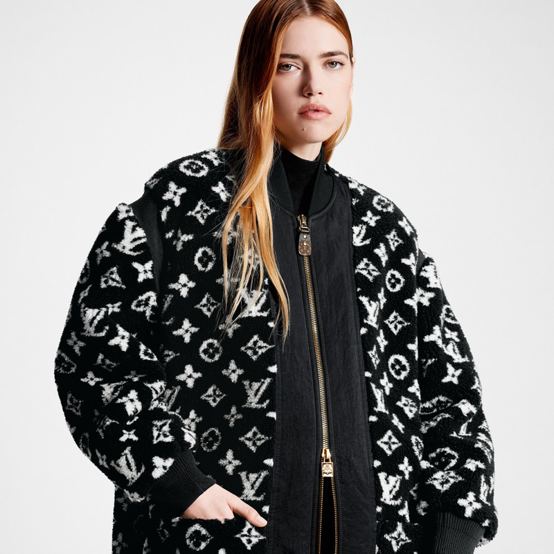 Oversized Monogram Teddy Bomber Jacket 5