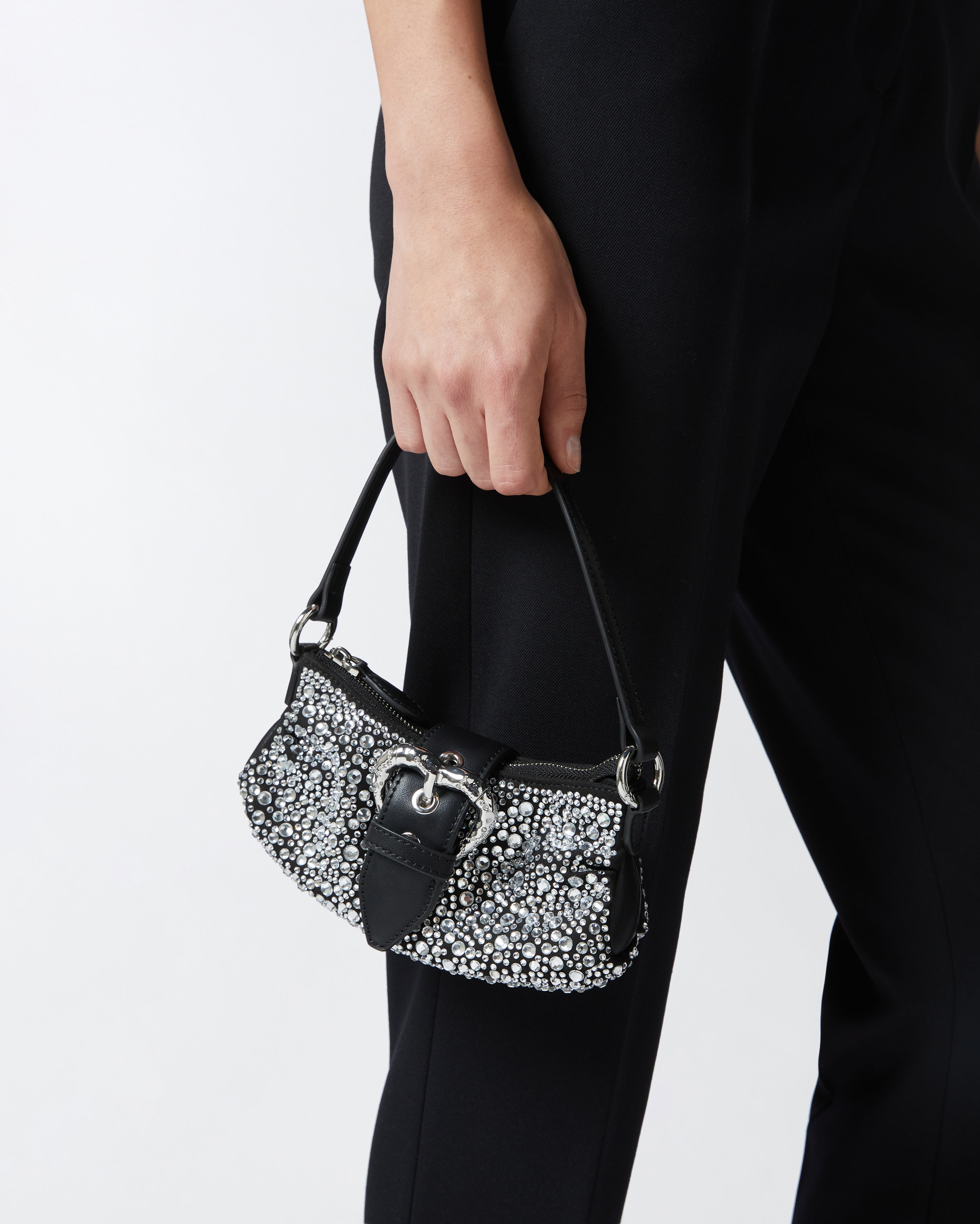 SOFT JOLENE HANDBAG IN LEATHER WITH RHINESTONES - 5