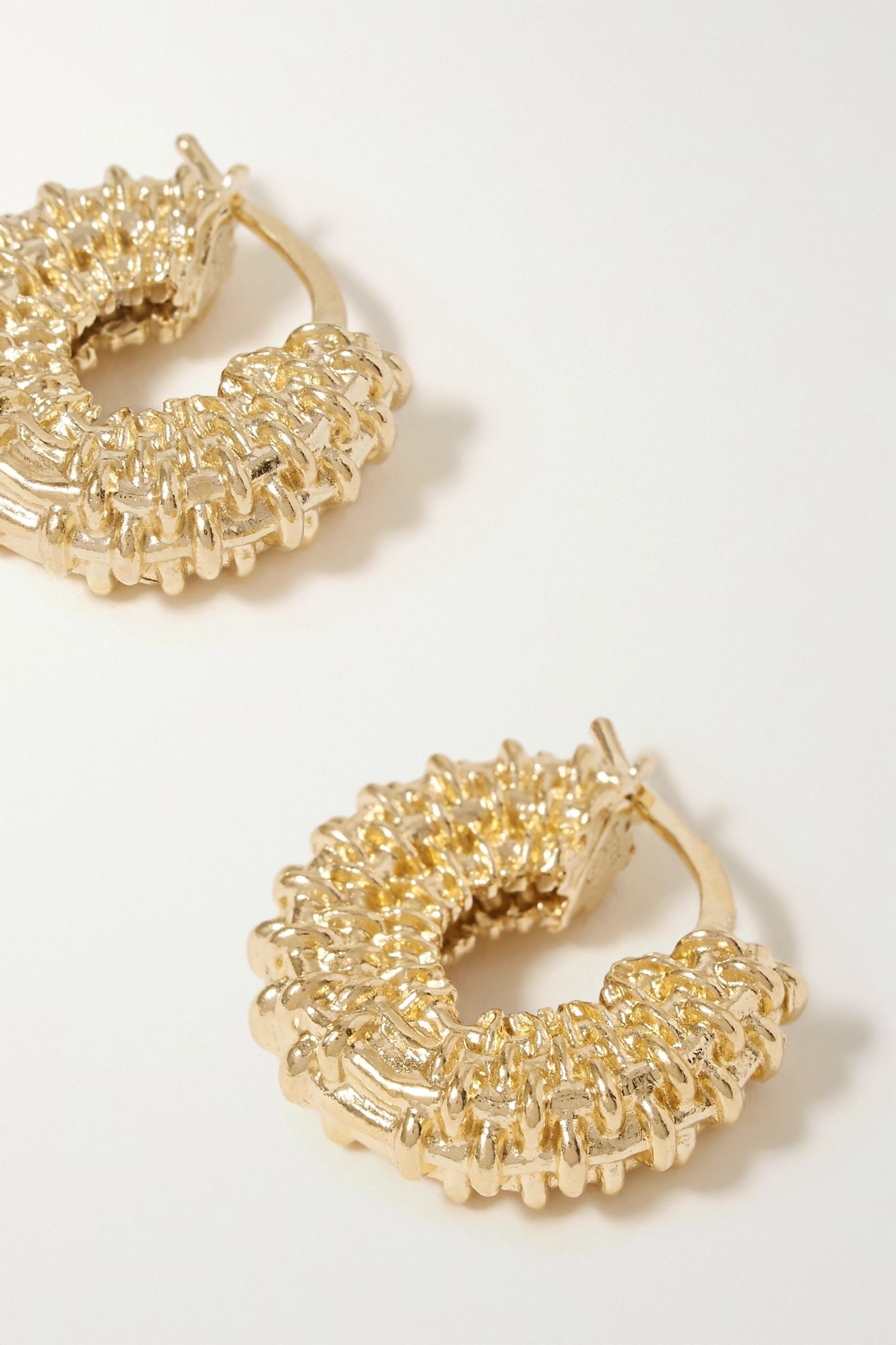 Gold-tone hoop earrings - 4