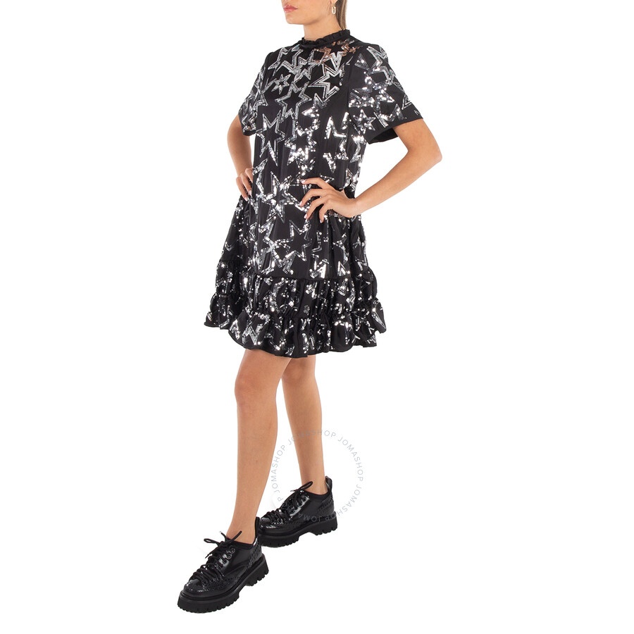 Rabanne Star Motif Sequin-Embellished Dress, Brand Size 36 (US Size 4) - 4