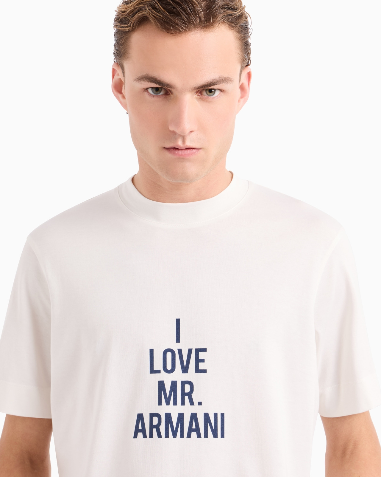 Lightweight jersey T-shirt with I love Mr Armani ASV print - 5
