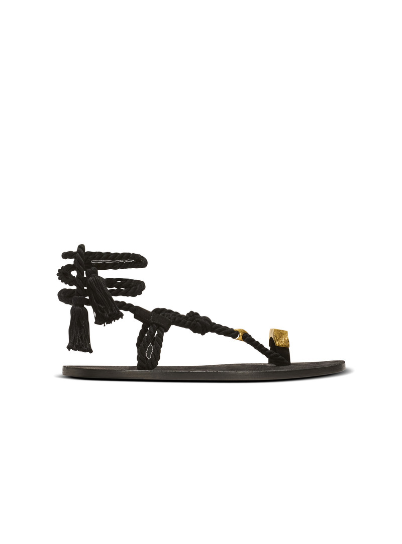 Flat tie sandals 1