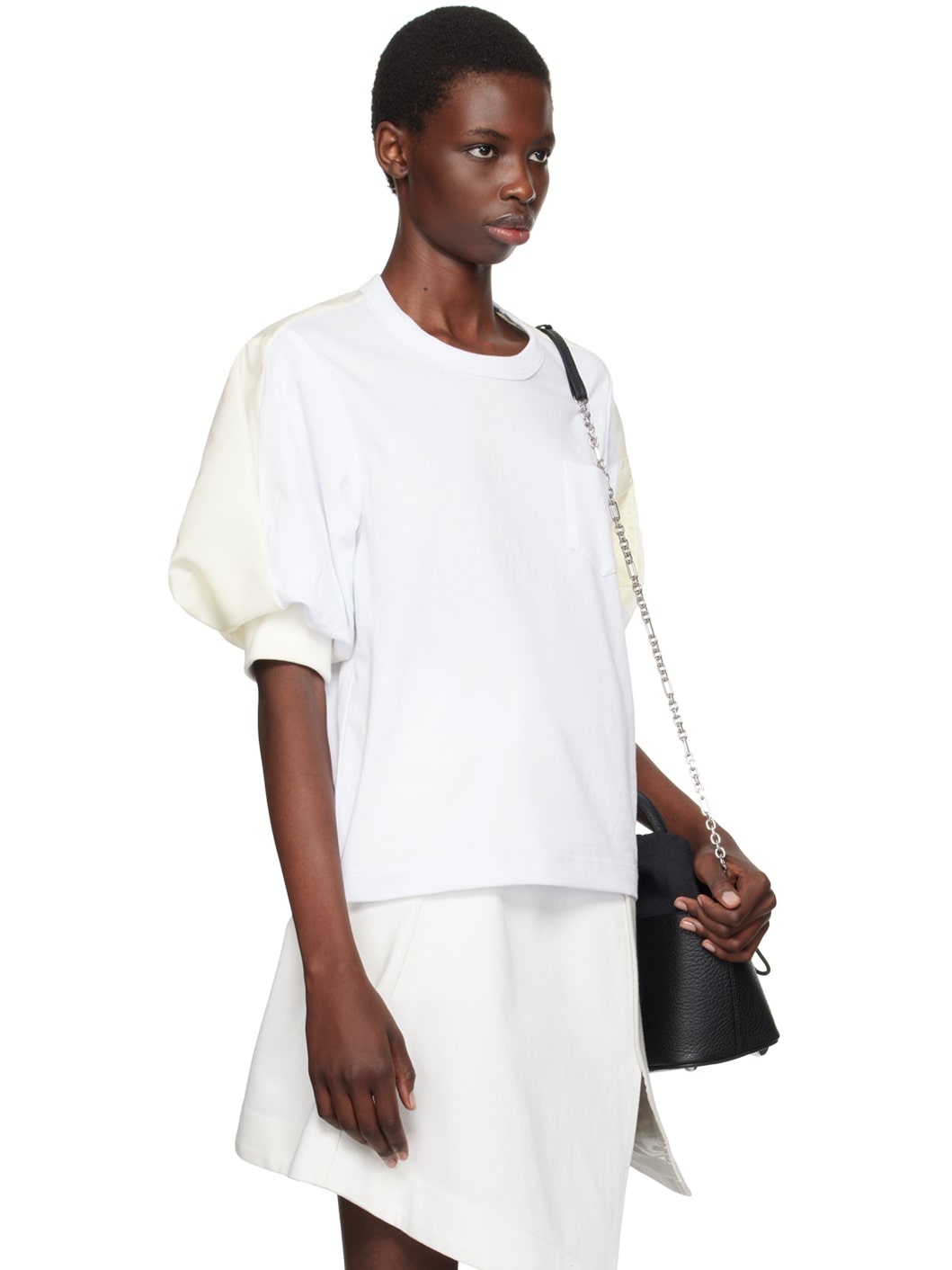 White Puff Sleeve T-Shirt - 2