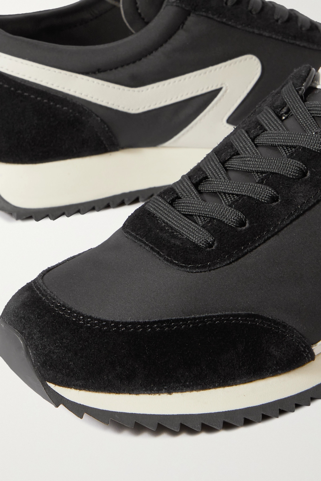 Retro Runner suede and leather-trimmed recycled mesh sneakers - 4