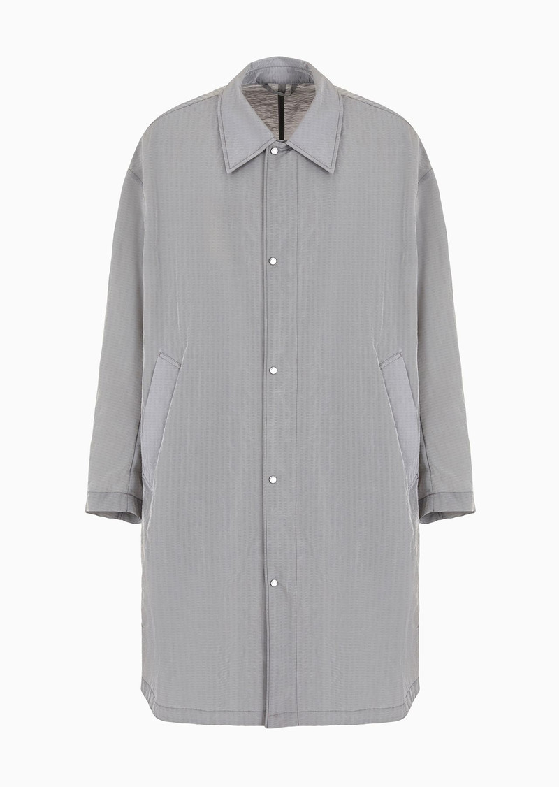Light nylon seersucker trench coat 1