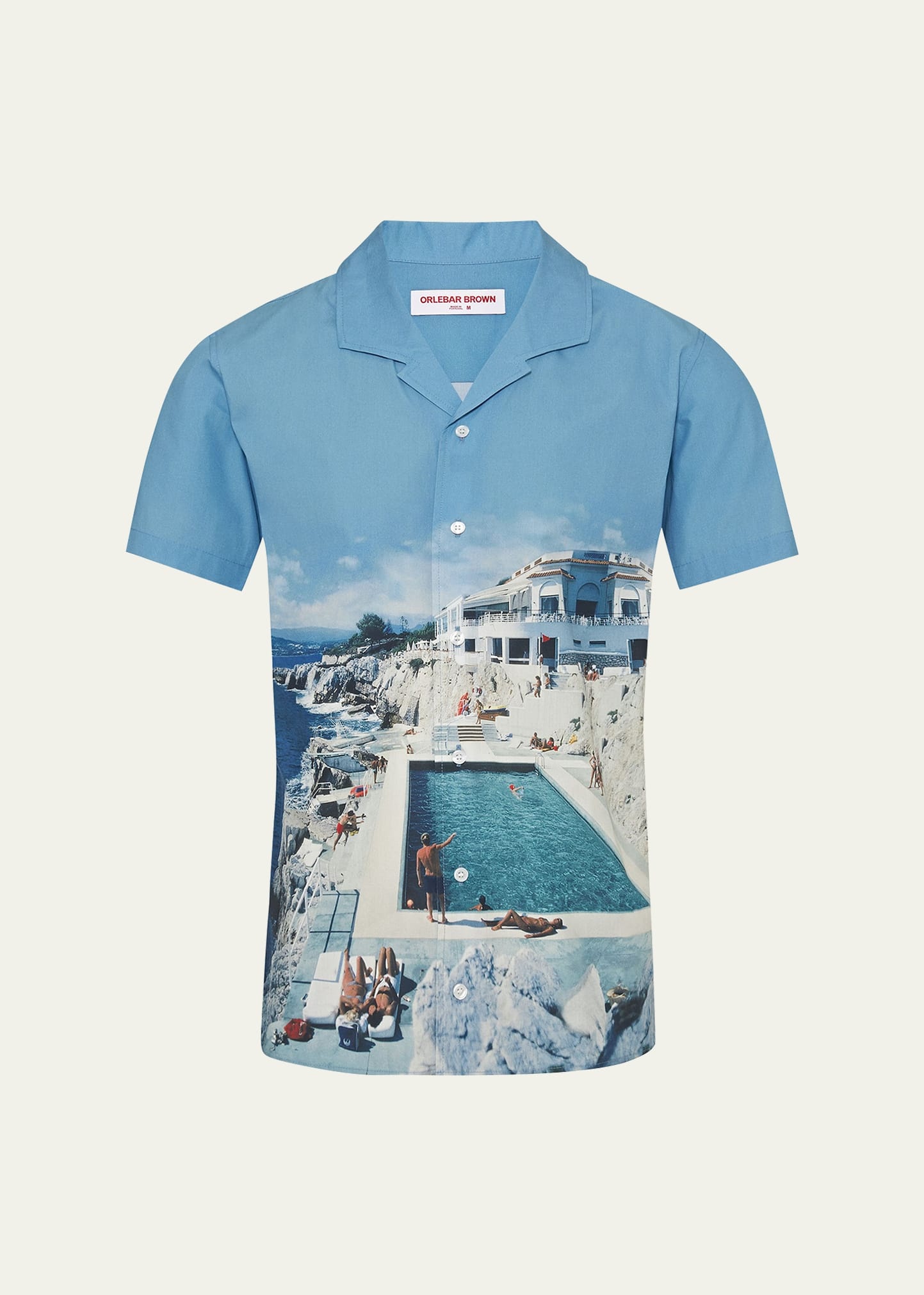 Men's Hibbert Roc Pool Photographic-Print Short-Sleeve Shirt - 1