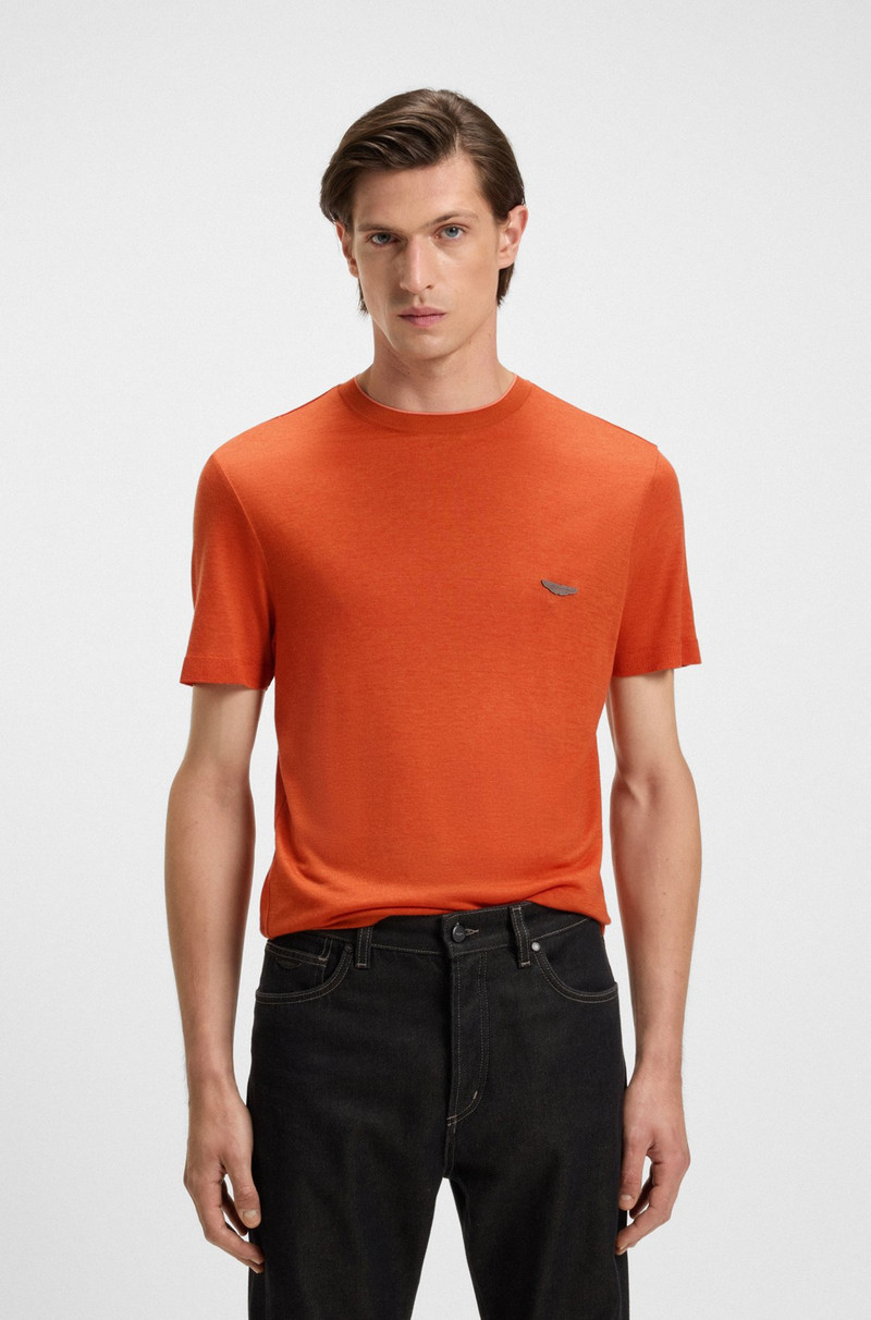 BOSS X ASTON MARTIN T-SHIRT WITH NUBUCK LOGO 2