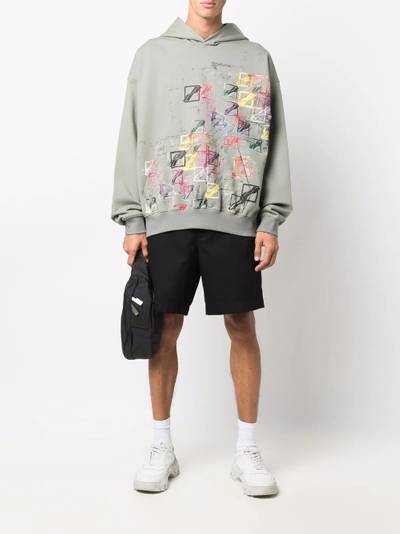 We11done abstract print hoodie outlook