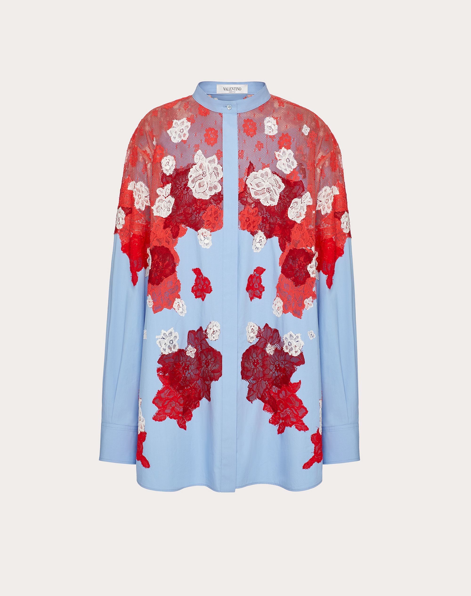 EMBROIDERED COTTON POPLIN SHIRT - 1