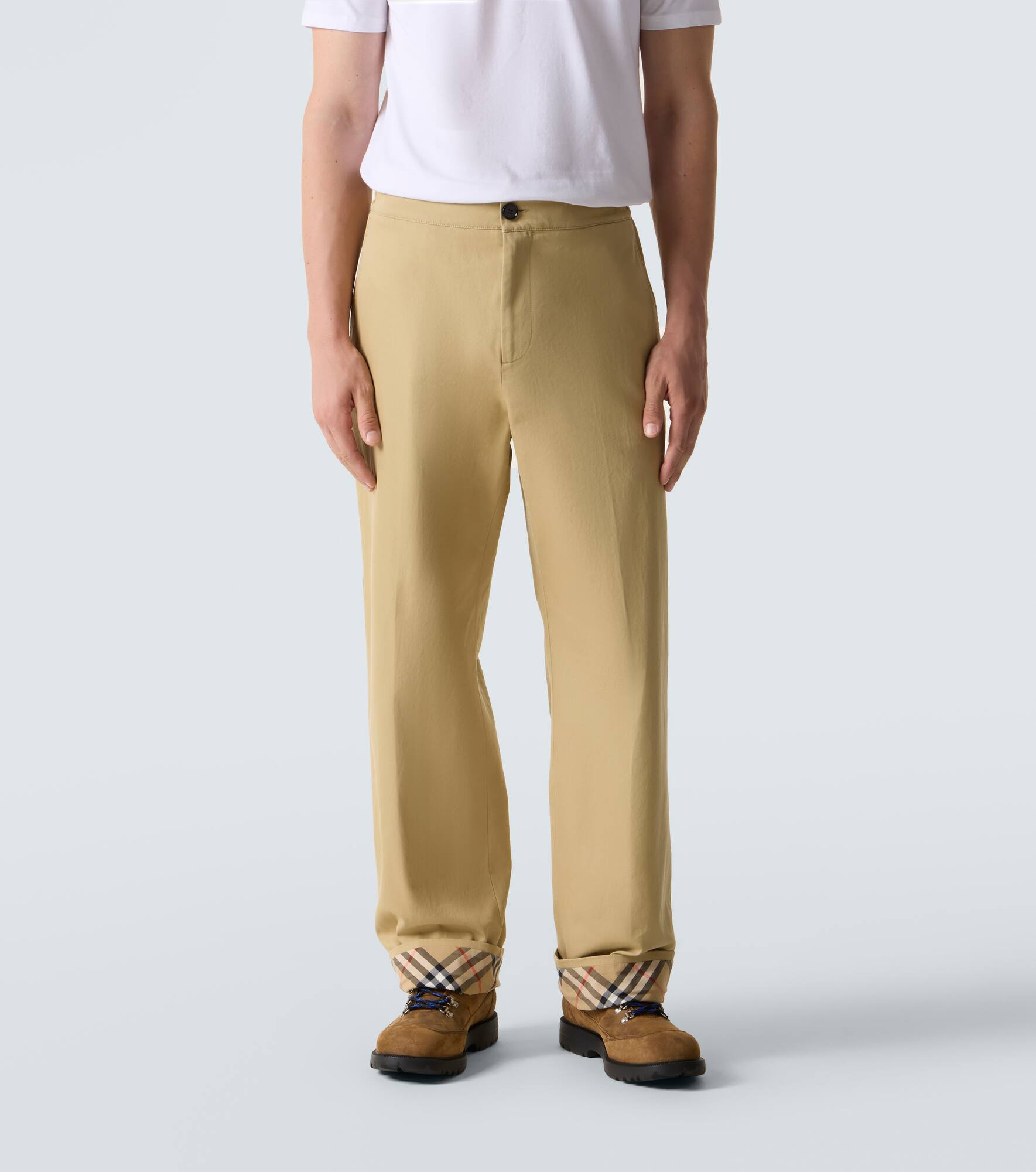 Burberry Check cotton pants - 3