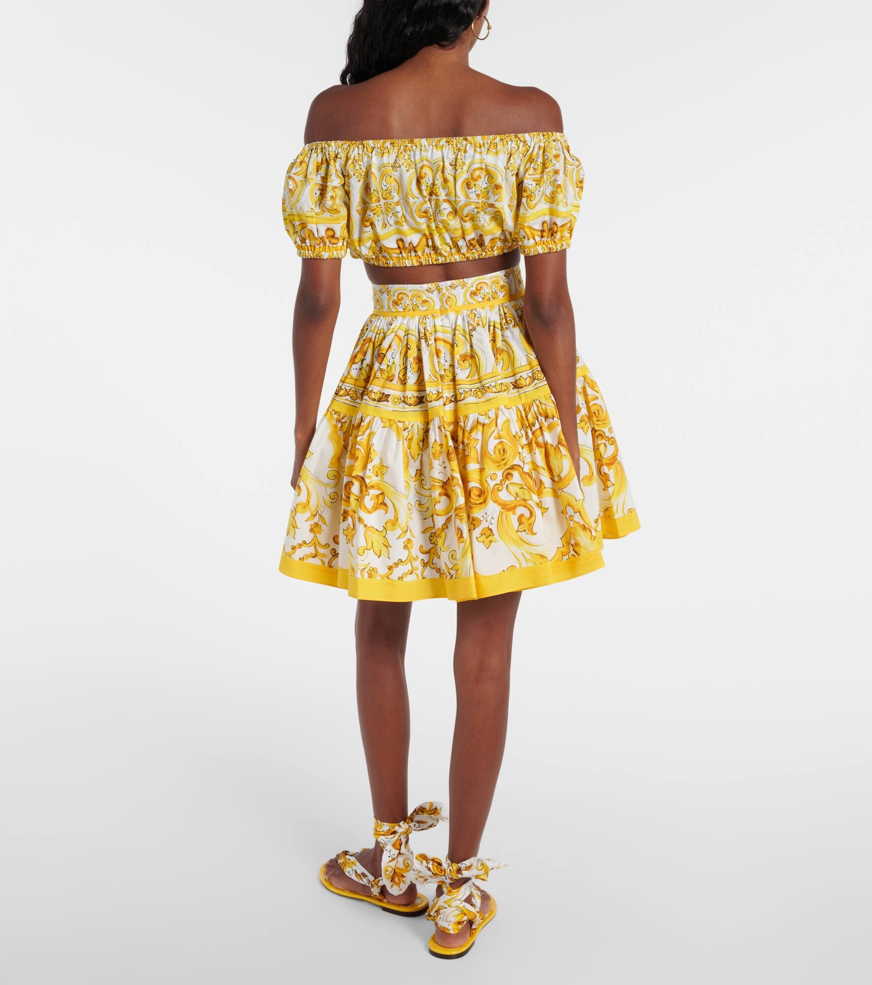 Majolica cotton miniskirt - 3