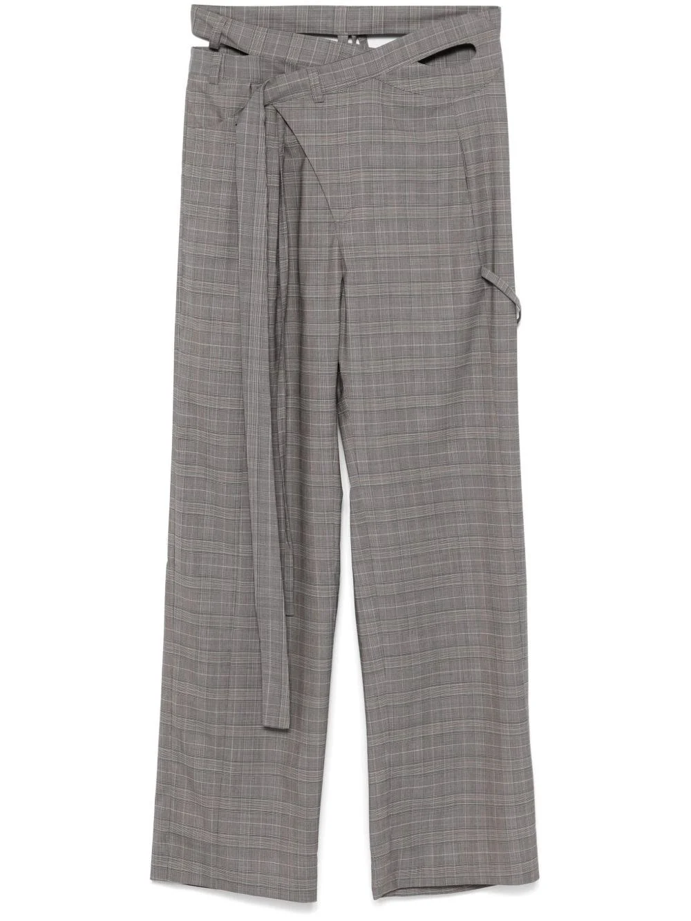 Wool blend wrap trousers - 1