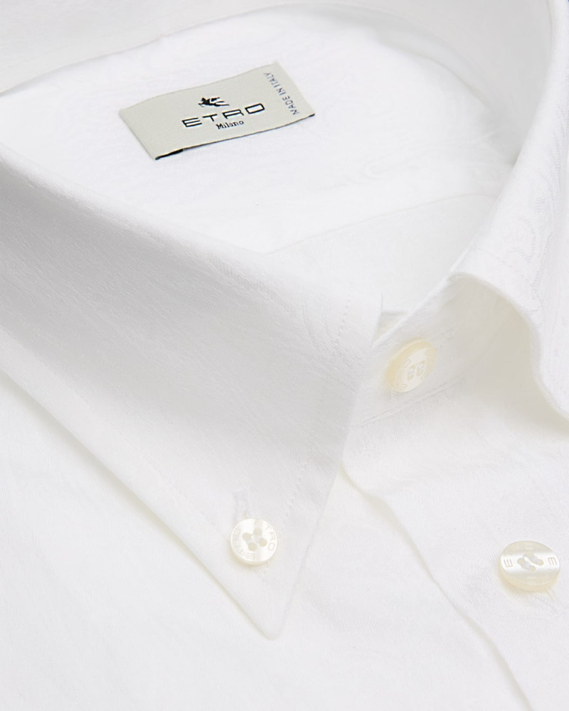 Etro Men's Cotton Logo Jacquard Dress Shirt outlook
