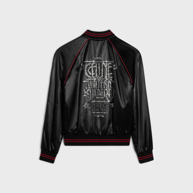 CELINE celine wiltern teddy jacket in flowing satin outlook