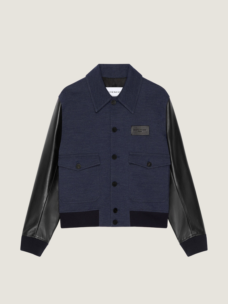 MIX MATERIAL AVIATOR BLOUSON 1